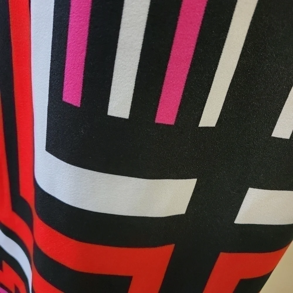 Voir Voir red pink & white striped dress sz. 8 - Picture 4 of 7